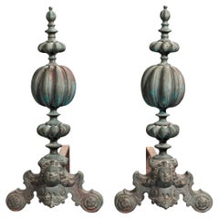 Pair of Baroque Style Andirons