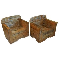 Pair of Exceptional Wood Armchair 12
