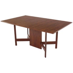 George Nelson Walnut Drop Leaf Dining Table Gate Leg
