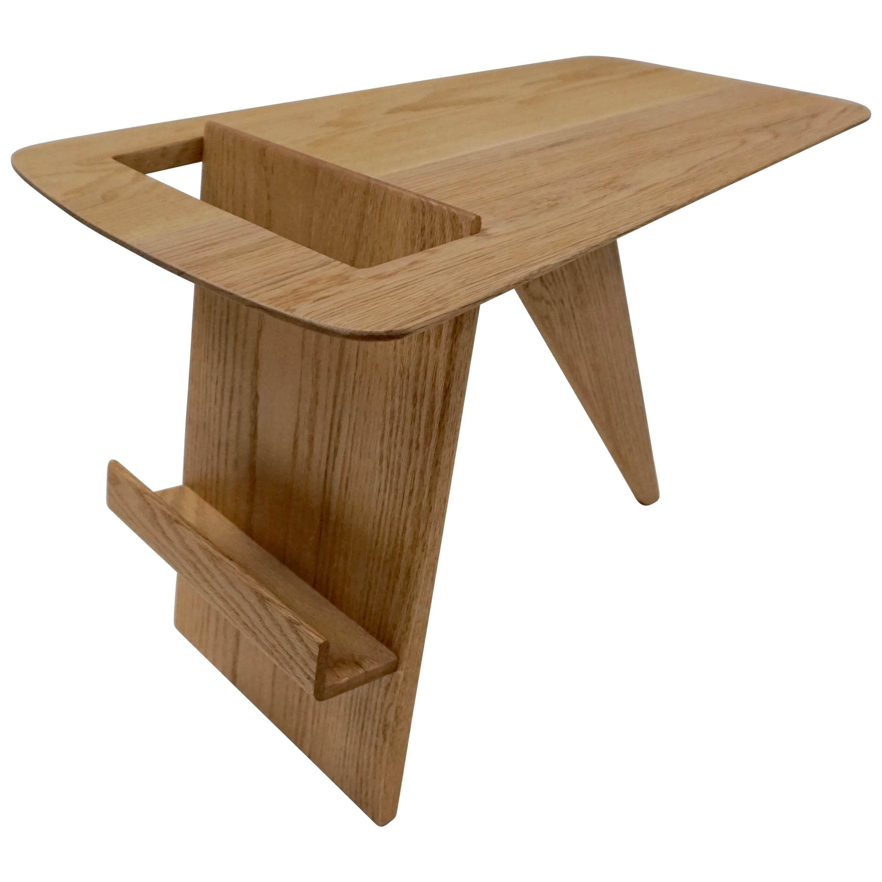 Fantastic Jens Risom Solid Oak Magazine Stand