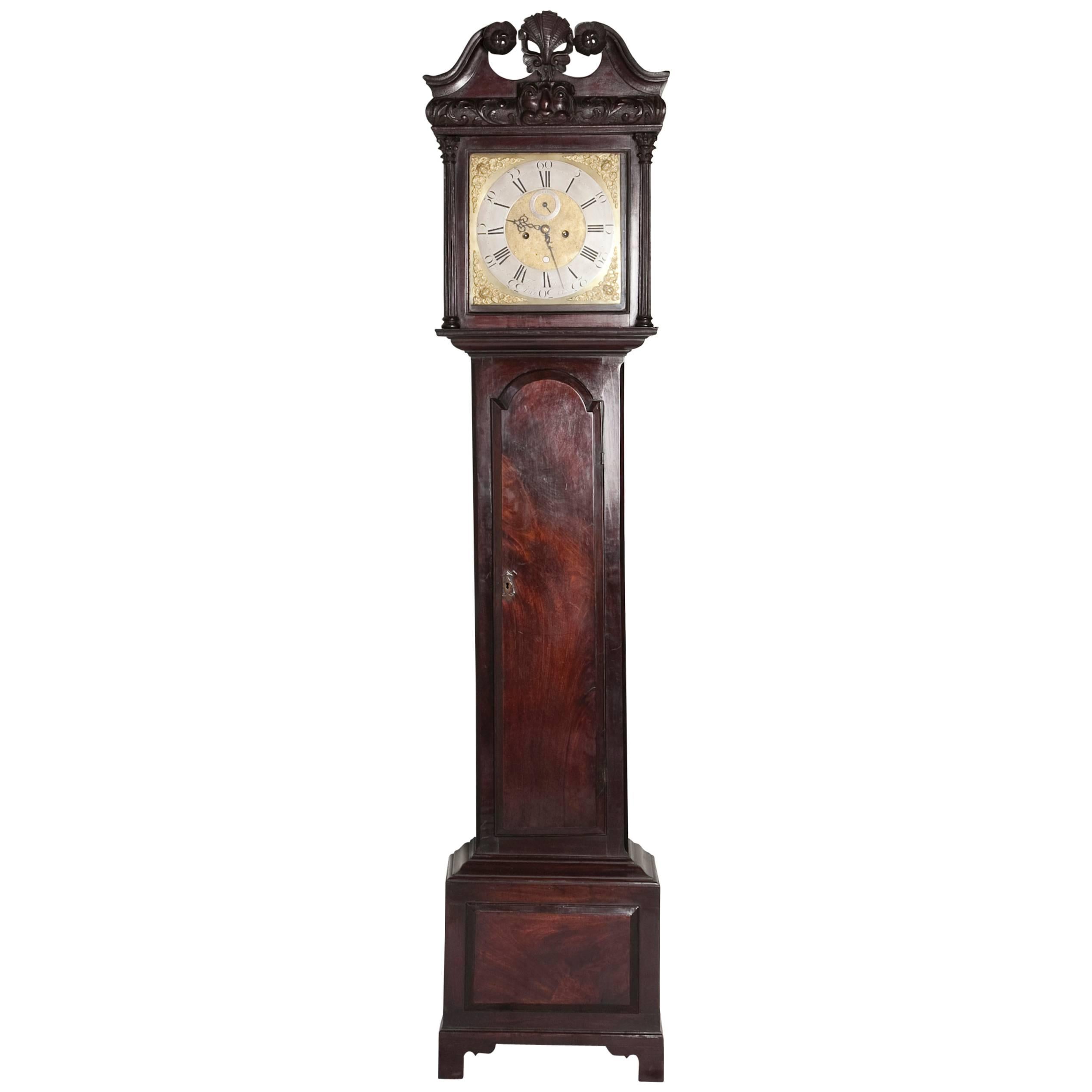 18th Century Irish Long Case Clock For Sale
