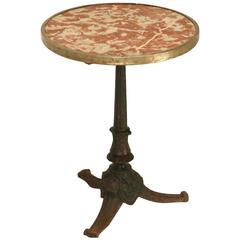 Bistro Table with Original Marble Top