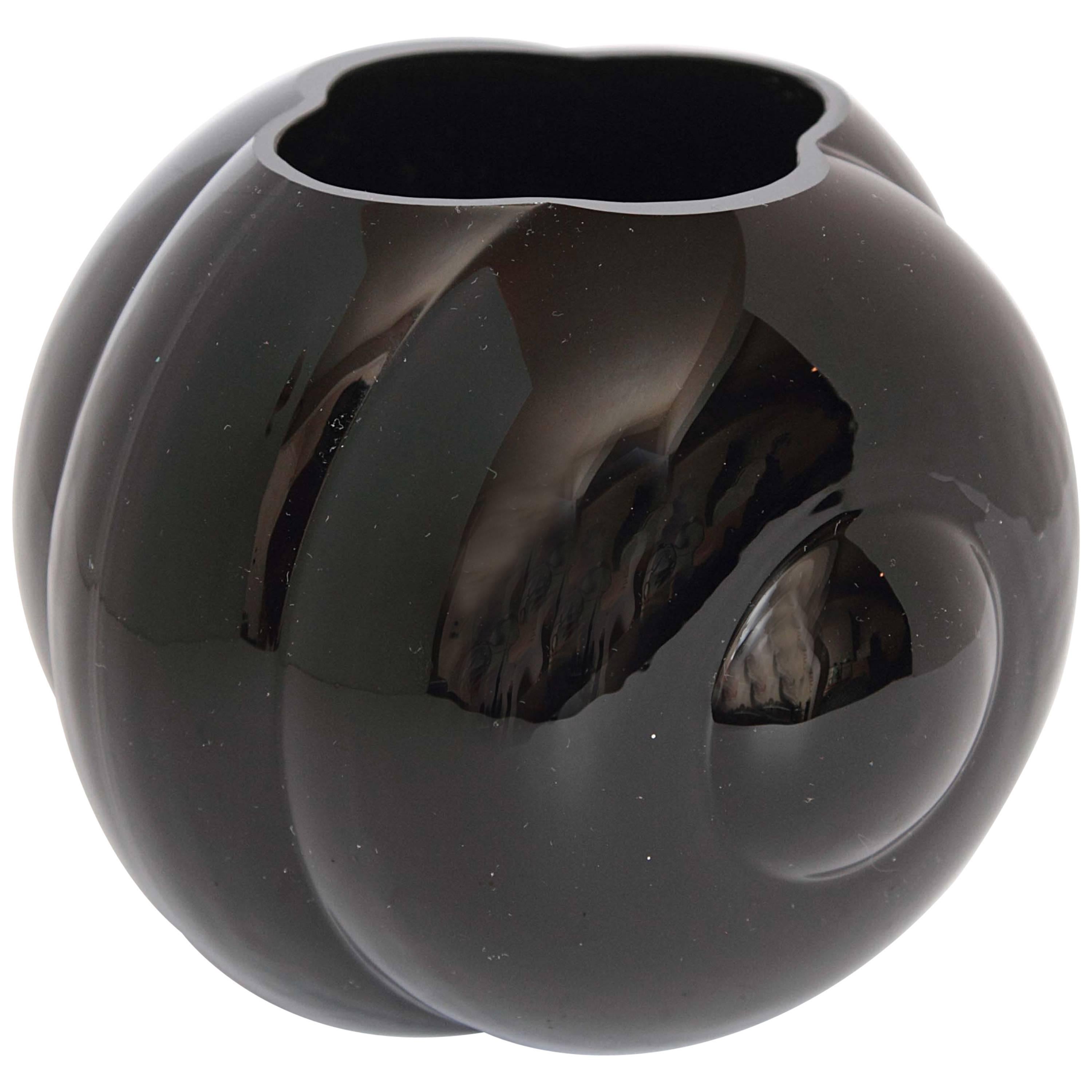 George Sakier Fostoria Modernist Fishbowl Vase  For Sale