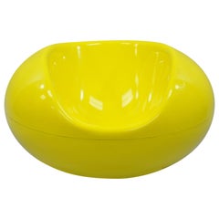 Retro Eero Aarnio for Asko Yellow Fiberglass Pastille Pod Gyro Lounge Chair