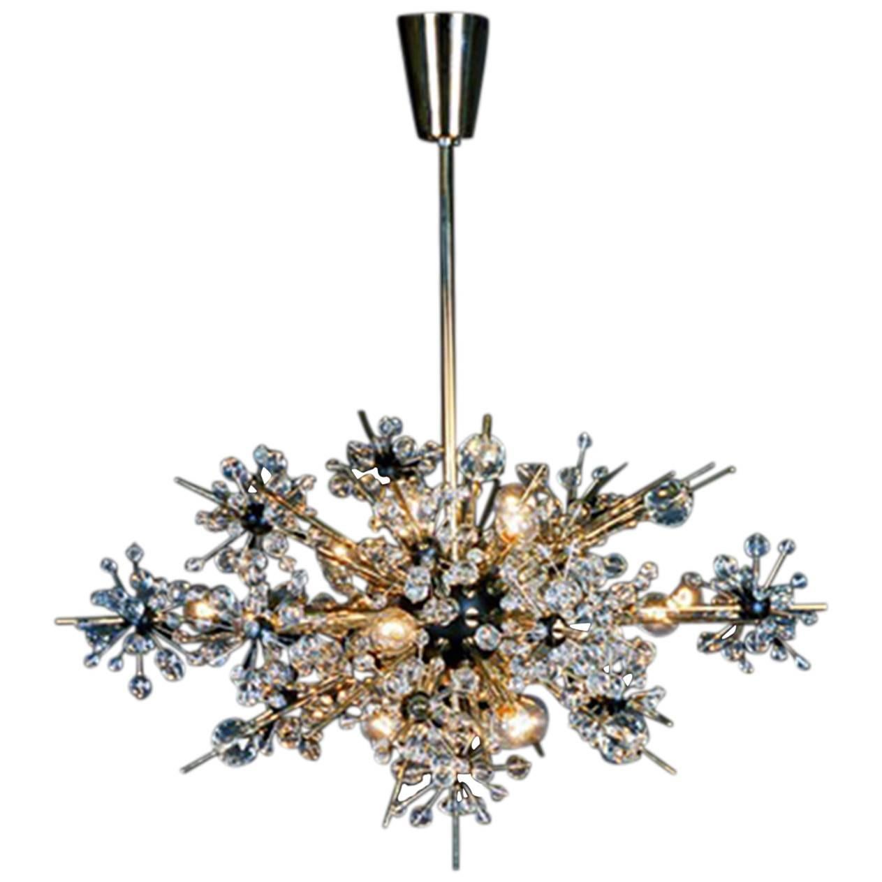 Lobmeyr Metropolitan Opera Crystal Chandelier Foyer L16, Mid-Century Modern For Sale