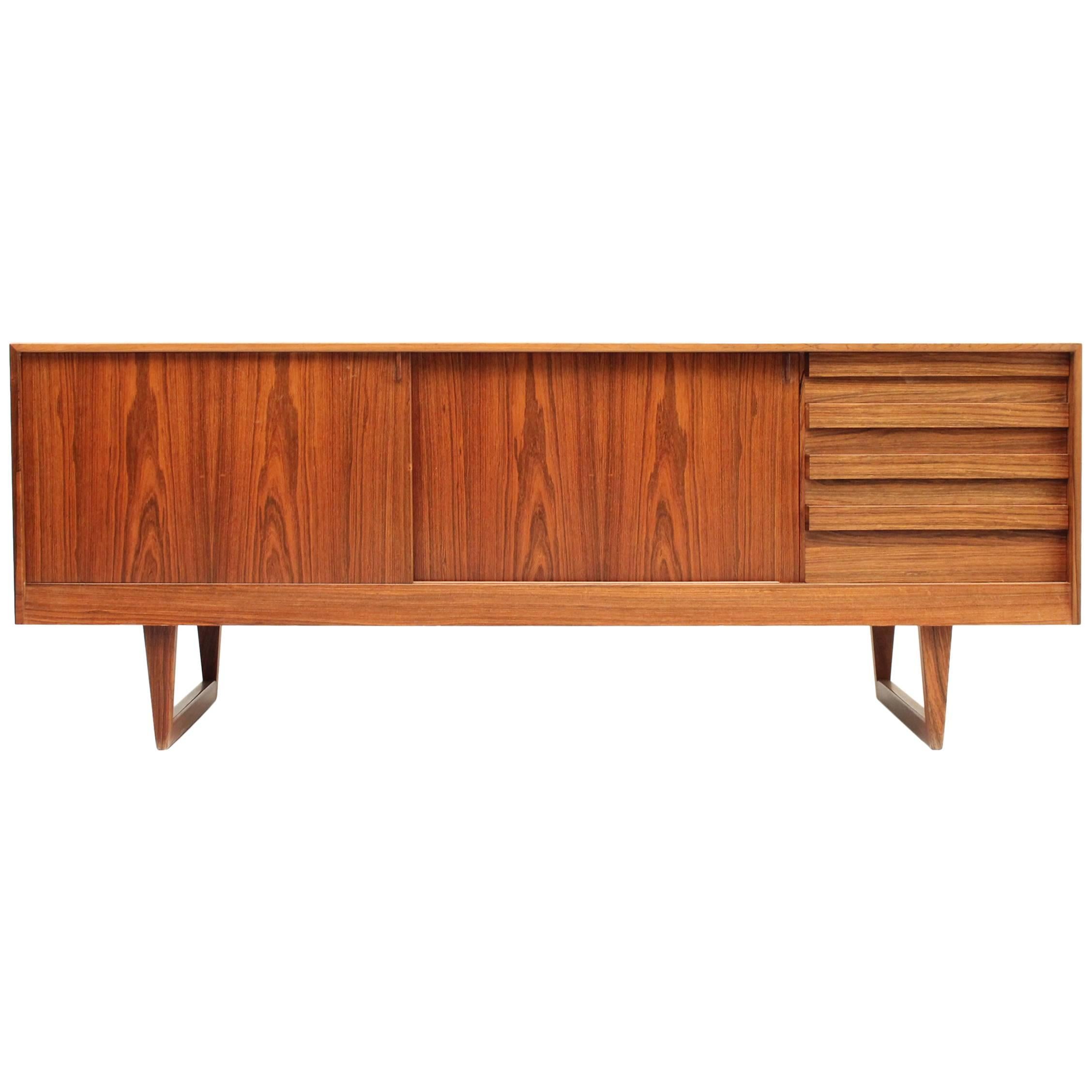 Danish, Mid-Century Rosewood Credenza or Sideboard by Kurt Østervig For Sale