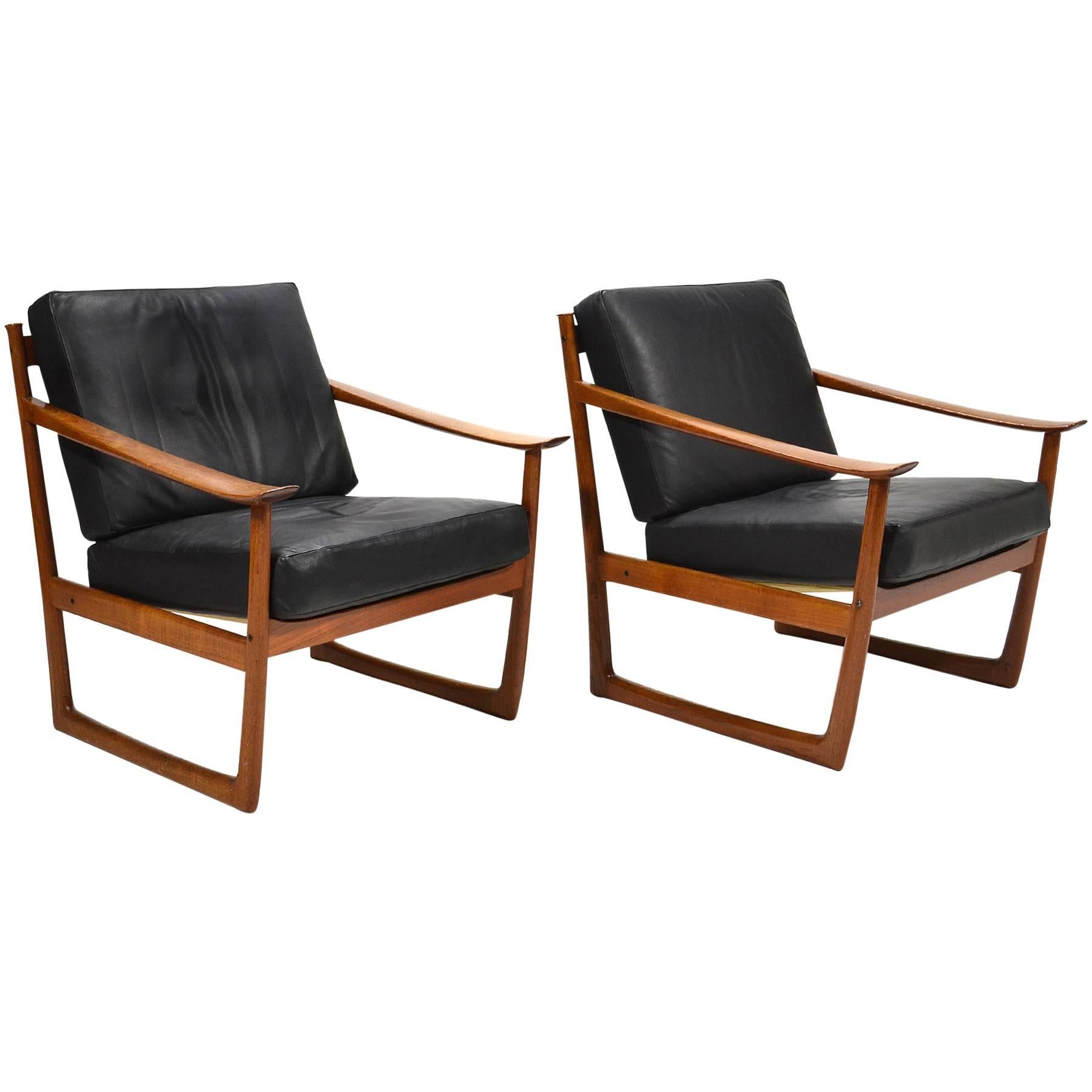 Peter Hvidt & Orla Mølgaard Nielsen Lounge Chairs by France & Son