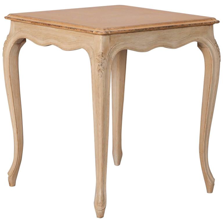 French Small Painted Square Side Table