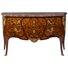 Louis XV Style Ormolu-Mounted Kingwood Commode