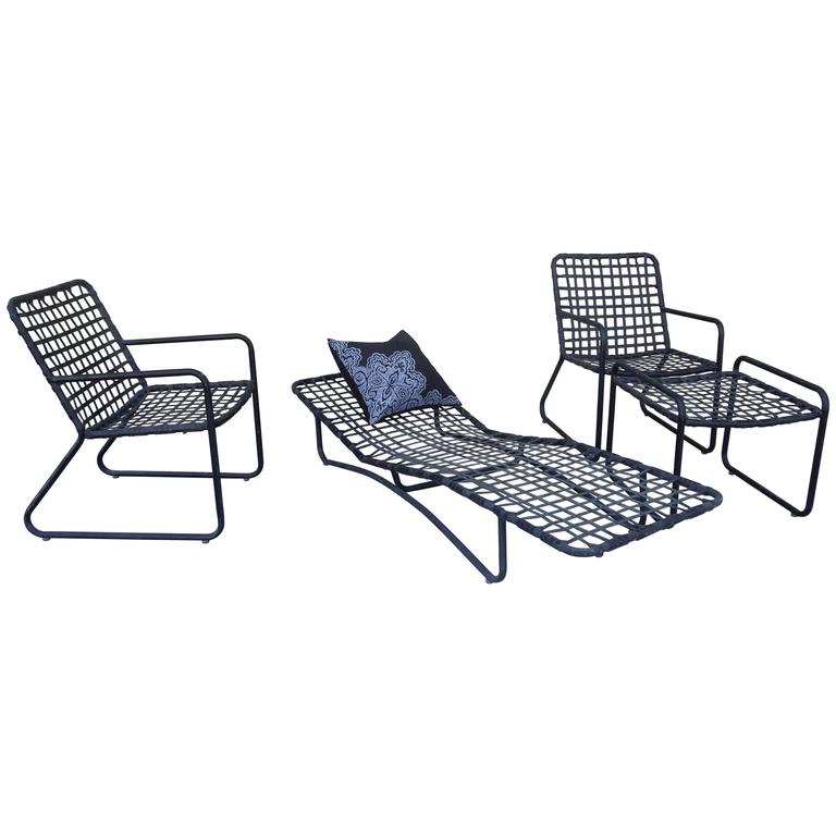 Vintage Four Piece Set Of Brown Jordan Patio Furniture At 1stdibs Vintage Four Piece Set Of Brown Jordan Patio Furniture For