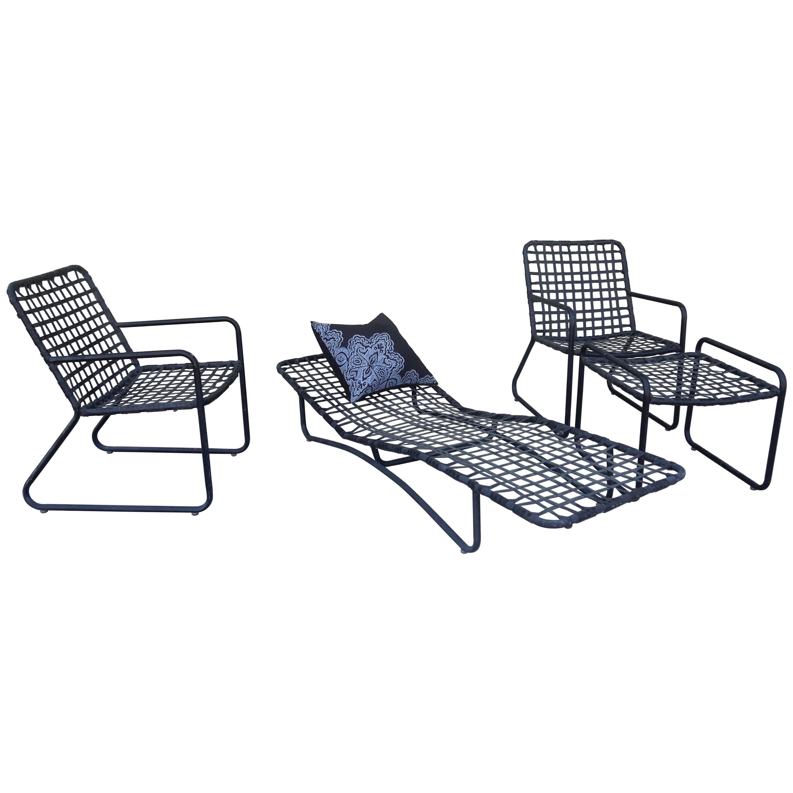 Vintage Four-Piece Set of Brown Jordan Patio Furniture