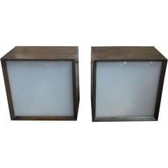 Pair of Rare Earl Reiback 1960s Lumia Lightolier Kinetic Art Lamps