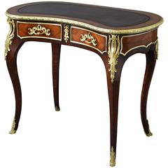 19th Century Kingwood Freestanding Kidney Shaped Ladies Writing Table 7