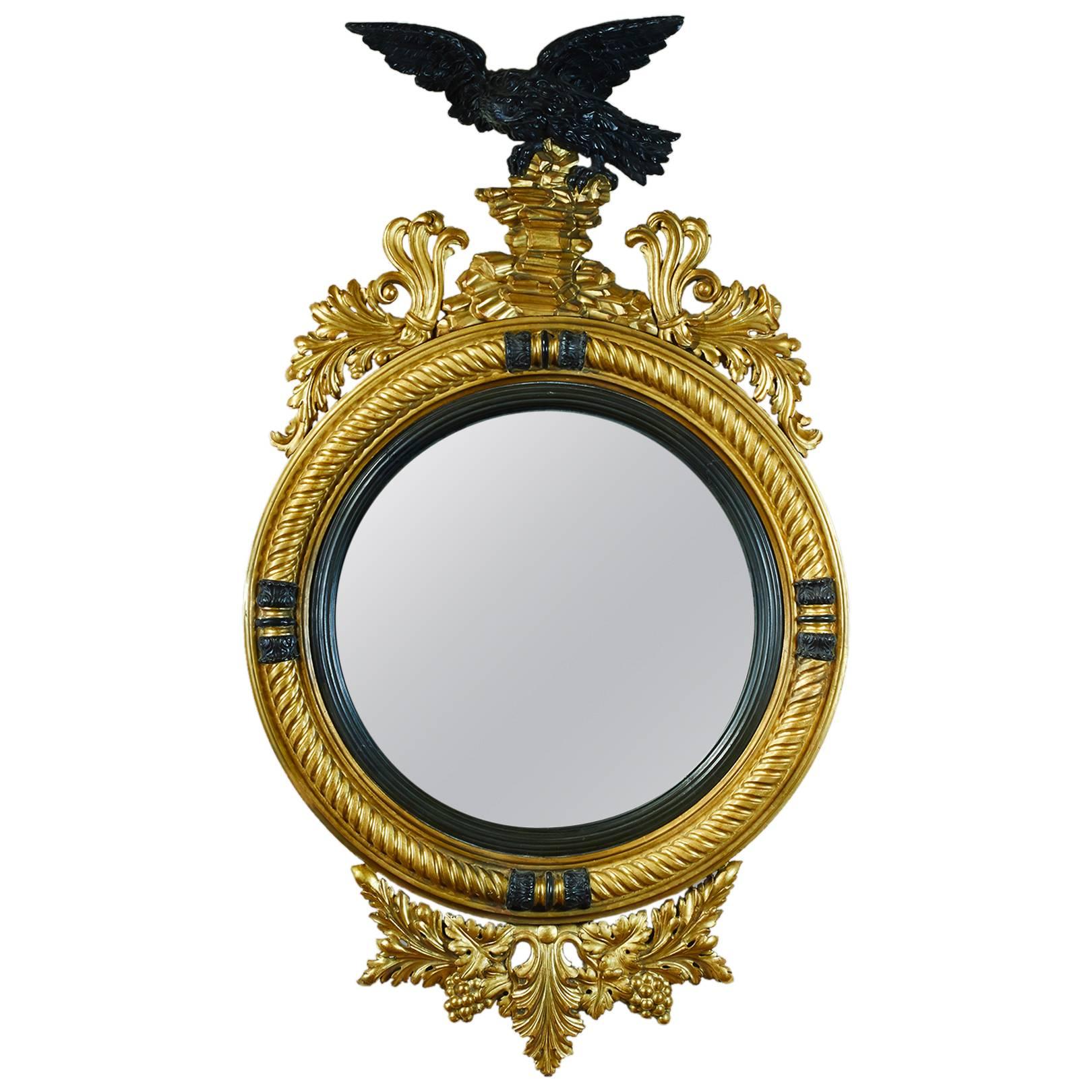 Regency Style Bull's Eye Mirror of Large-Scale