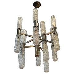 Italian Mid-Century Glass Chandelier 7