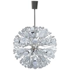 Unique Stejnar Silver Plated ‘Dandelion’ Chandelier for Rupert Nikoll