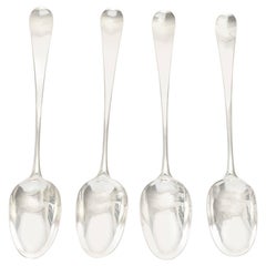 4 Matching Georgian Sterling Basting Spoons c1750 London by Paul Callard
