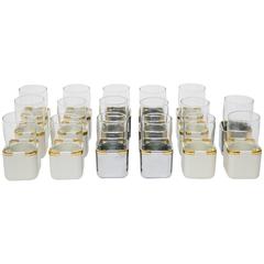 Set of 17 Resin, Glass and Gold-Plated Barware/ Party Drinking Glasses 7