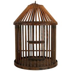 Oversize Mahogany Birdcage, Late 19th Century 