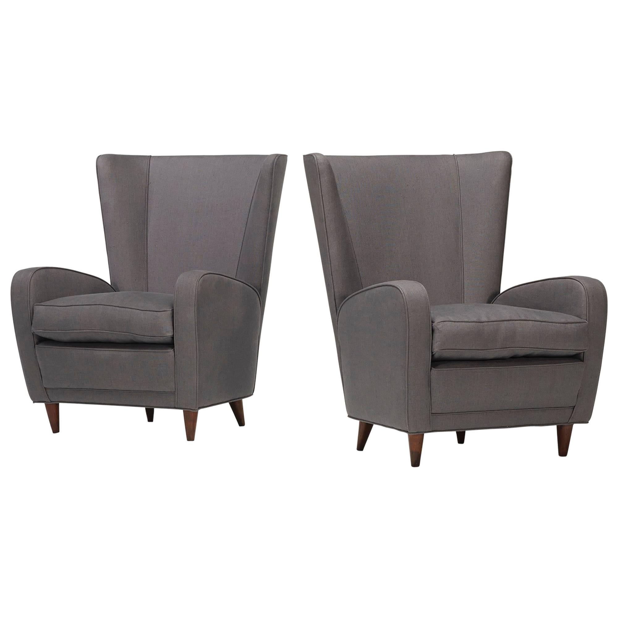 Pair of Lounge Chairs from the Hotel Bristol, Merano by Paolo Buffa For Sale