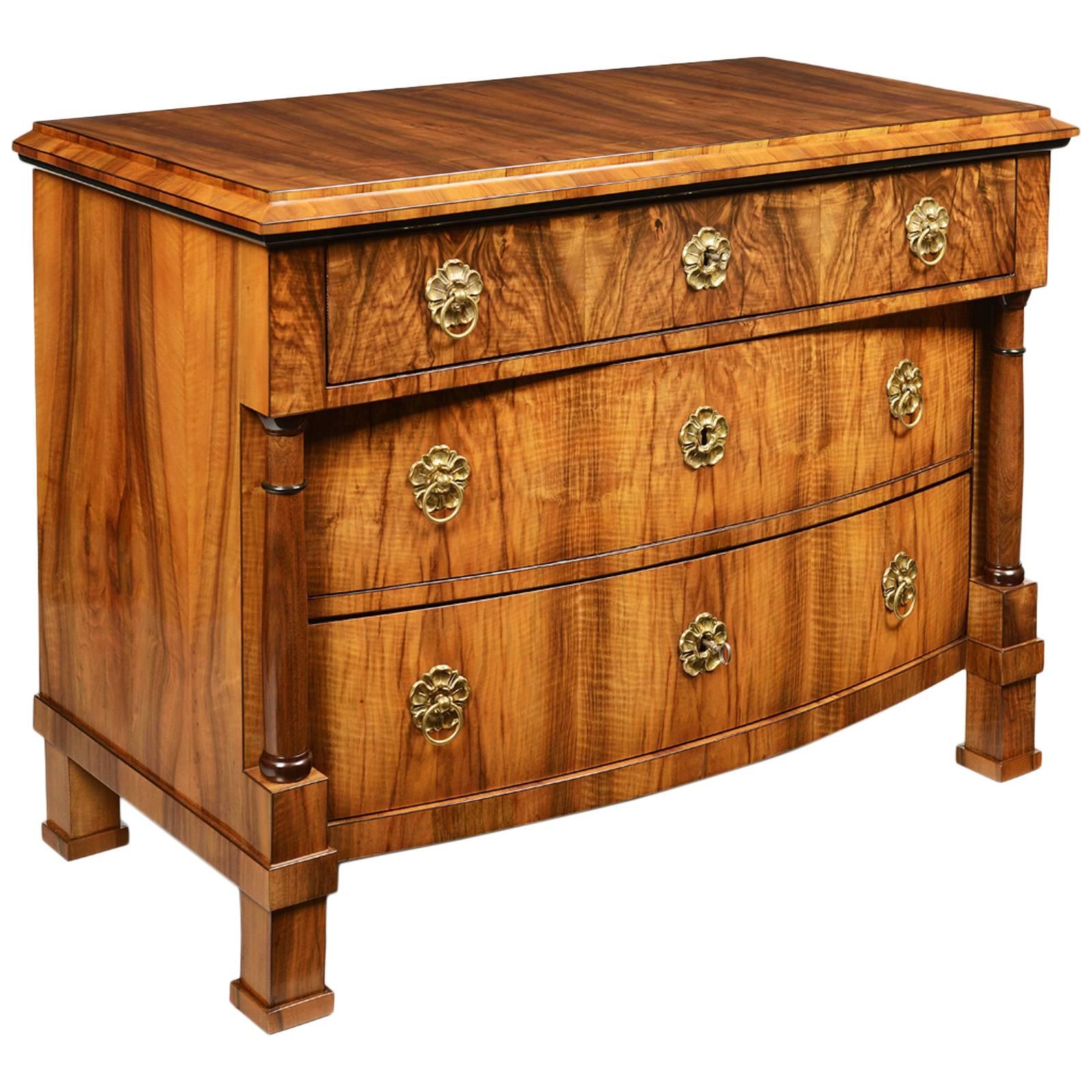 Biedermeier classic three drawer commode For Sale