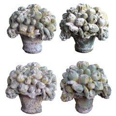 A Delightful Set of Four French Cast Stone Compotes