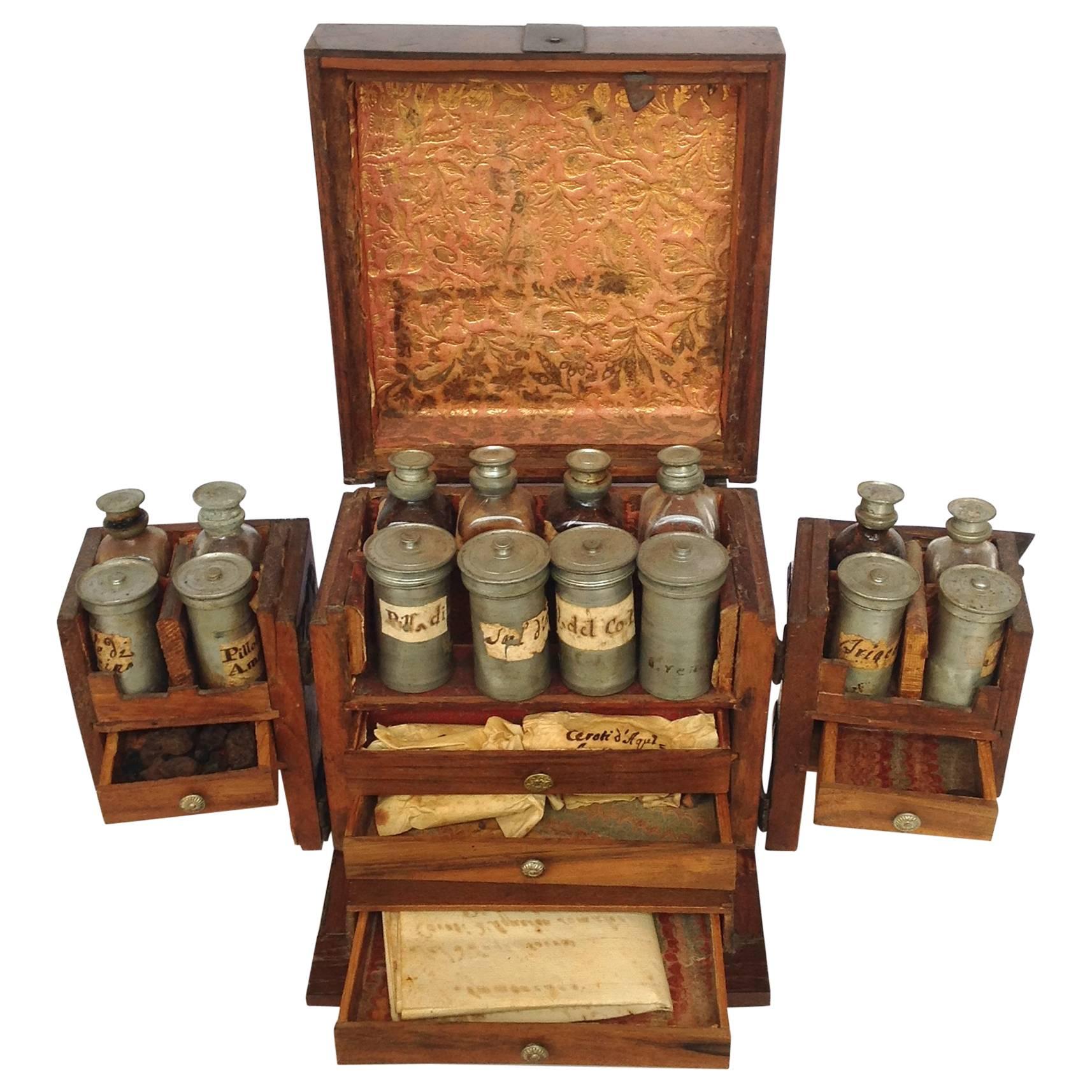 Portable Dutch Apothecary Complete 18th Century For Sale