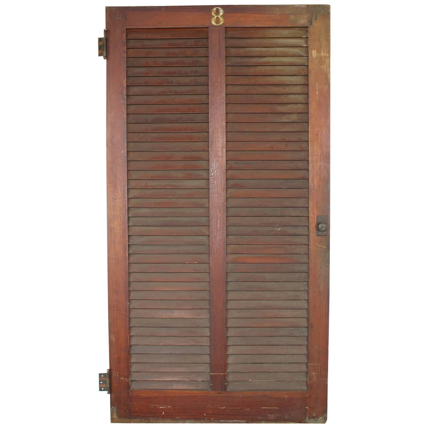 Antique American Sport Club Locker Wood Doors