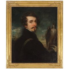 German Romantic School Portrait of a Gentleman Falconer, circa 1830 3