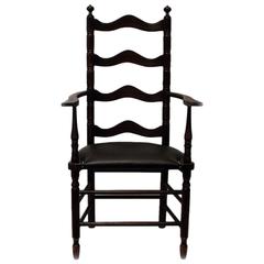 Sleek Ladder Back Chair, circa 1900