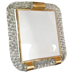 Venini Twisted Rope Glass Picture Frame