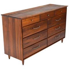 Solid Walnut Nine-Drawer Dresser by Prelude