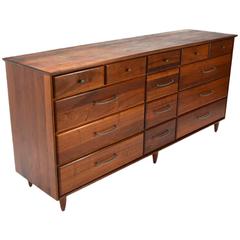 Solid Walnut 14 Drawer Dresser by Prelude