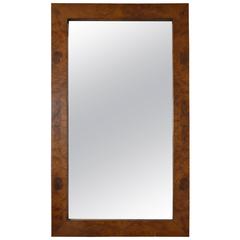 Mid-Century Burl Walnut Wall Mirror 7