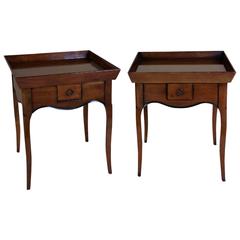 Pair of Early 20th Century French Provincial Cherrywood Side Tables