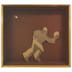 Vintage Tennis Player Multi-Dimensional Sculpture by Greg Copeland