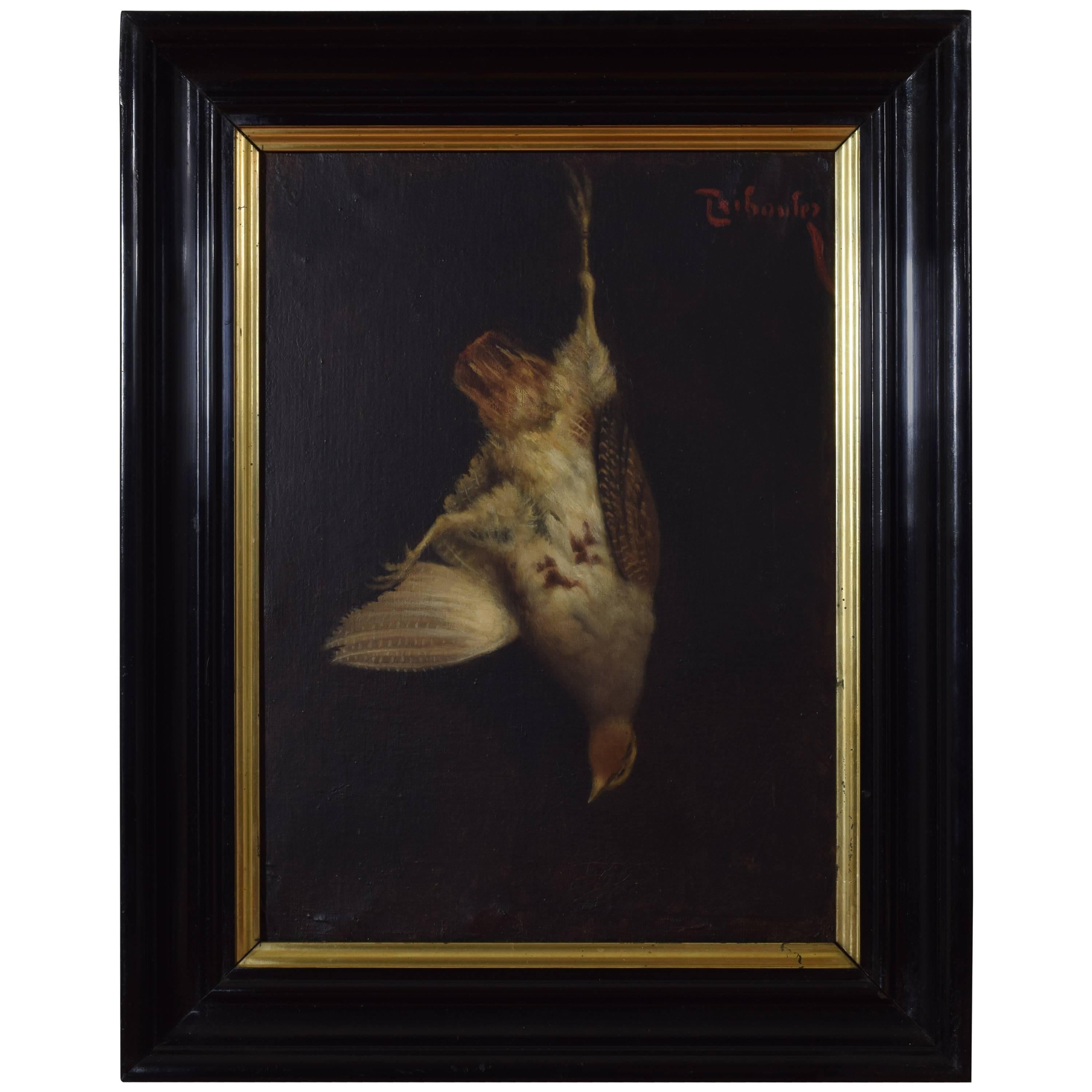 Oil on Canvas, Dead Pheasant, Boldly Signed Upper Right, 19thc Period Frame