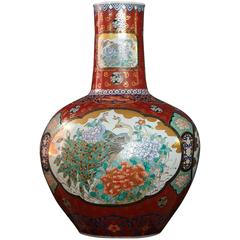 Large Early 20th Century Tianqiuping or Globular Cloisonné Vase 9