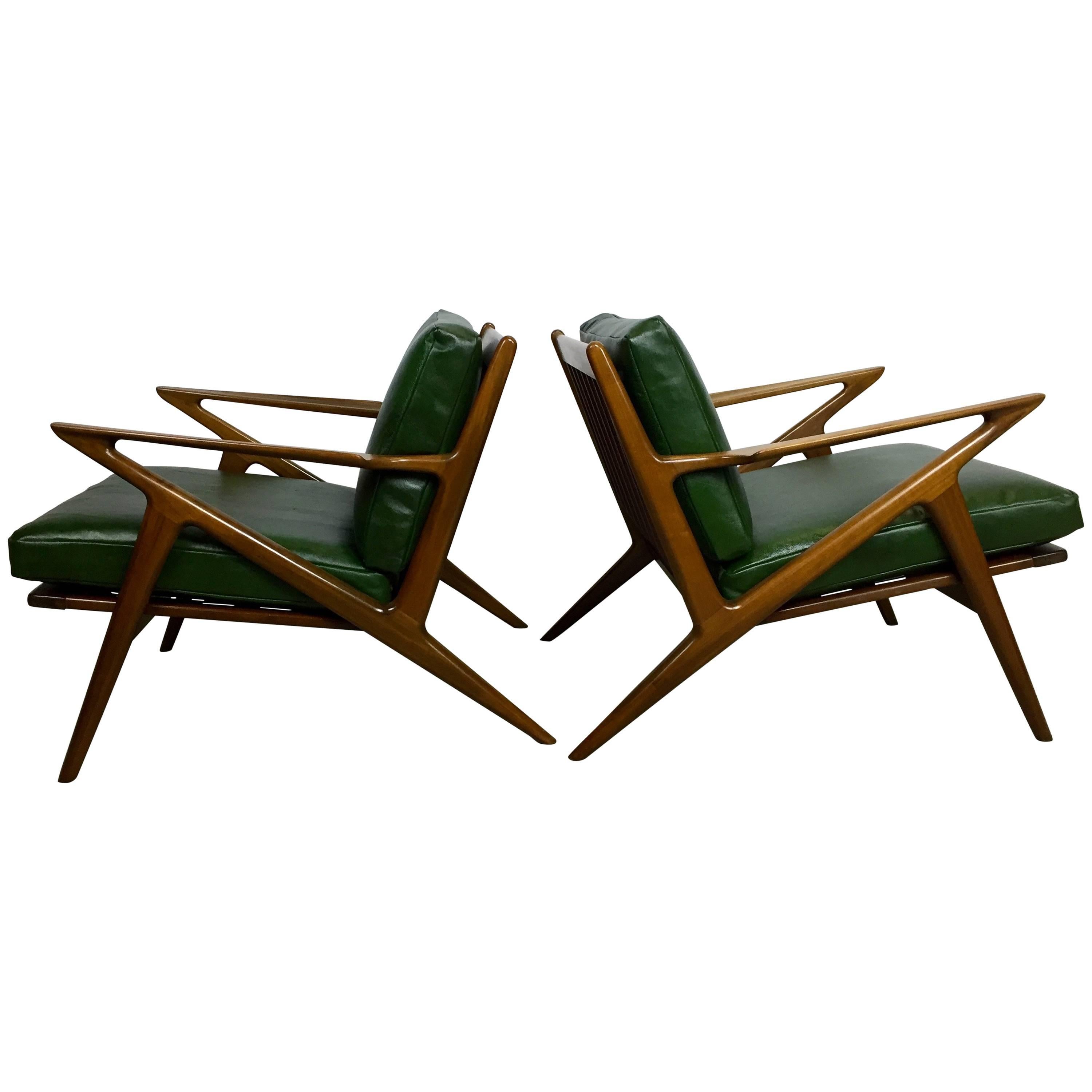 Original Pair of Poul Jensen Z Chairs for Selig