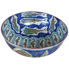 19th Century Qajar Pottery Bowl