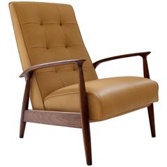 Reclining Leather Lounge Chair by Milo Baughman for Thayer Coggin, circa 1965