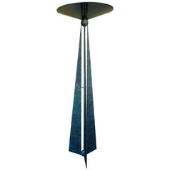 Large 1980s Modernist Designer Torchiere Floor Lamp