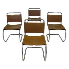 1970s Mies van der Rohe MR10 Side Chairs, Set of Four
