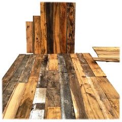 Original French Antique Wood Oak Flooring All Mixed, Reclaimed, France