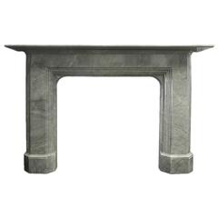 19th Century Early Victorian Antique Irish Grey Marble Fireplace