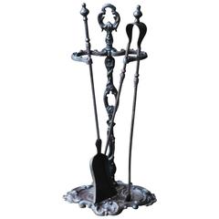 18th-19th Century French Fireplace Tools, Companion Set 18th-19th Century French Fireplace Tools, Companion Set
