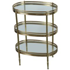 Petit Three-Tier Brass Side Table