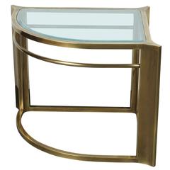 Brass Corner Table by Mastercraft 11