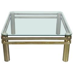 Brass Coffee Table in the Style of Pace