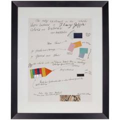 Andy Warhol, Offset Lithograph with Collage of Colored Leather Samples, 1960